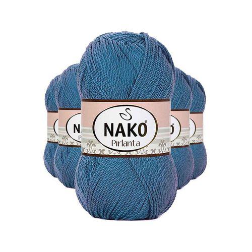 5 Adet Pırlanta Amigurumi El Örgü İpi Yünü Turkuaz 3409
