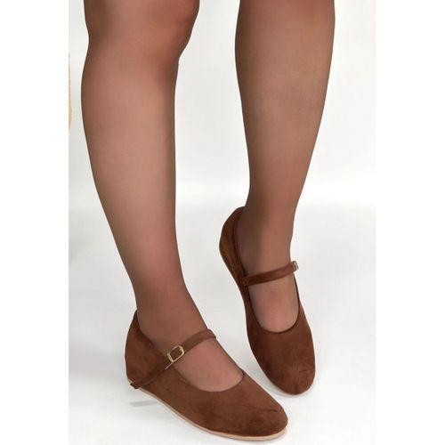 Lossa Taba Süet Kemerli Babet Ayakkabı