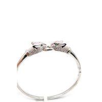 Zirkon Taşlı Leopar Bilezik - Gümüş