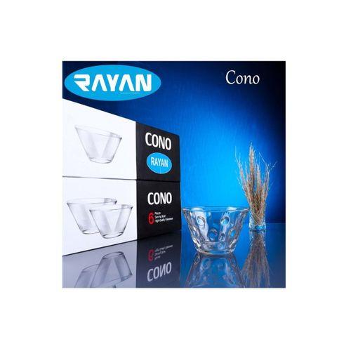 Rayan Cono 6'lı Büyük Cam Kase