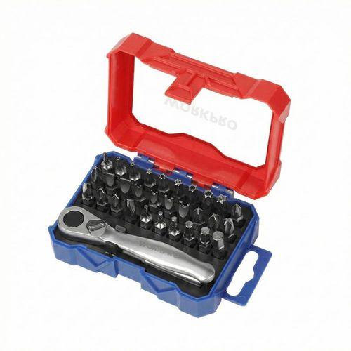 WORKPRO WP200534 32 Parça 1/4'’ Profesyonel Mini Cırcır Lokma Kollu Bits Vidalama Seti