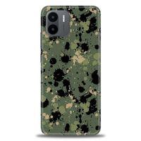 Xiaomi Redmi A1 Kılıf HD Baskılı Kılıf - Kamuflaj Renkleri + Tam Ekran Koruyucu