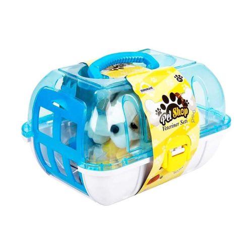 Eğitici Çocuk  Oyuncak Sunman Çantalı Peluş Köpek Veteriner Seti