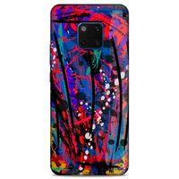 Lopard Huawei Mate 20 Pro Uyumlu Kılıf Soyut Sanat (46) Desenli Core Armor Kılıf