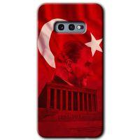 MRCİLETİSİM Samsung Galaxy S10e Kılıf Baskılı Kapak - Anıtkabir Atatürk + 5D Tam Kaplayan Cam