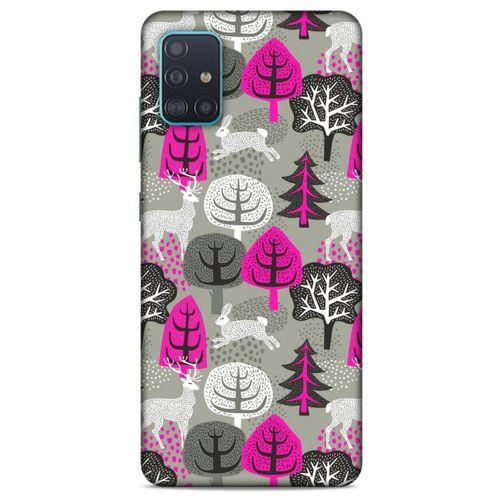 Samsung Galaxy A51 Kılıf Snowix (31) TPU Kılıf Fuşya Gri