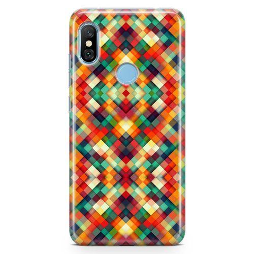 Xiaomi Redmi Note 6 Pro Kılıf Sarı Kırmızı Yeşil Boyut Arka Kapak Koruma Desenli Full Koruyucu