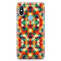 Xiaomi Redmi Note 6 Pro Kılıf Sarı Kırmızı Yeşil Boyut Arka Kapak Koruma Desenli Full Koruyucu