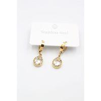 Damla Taşlı Küpe - Altın