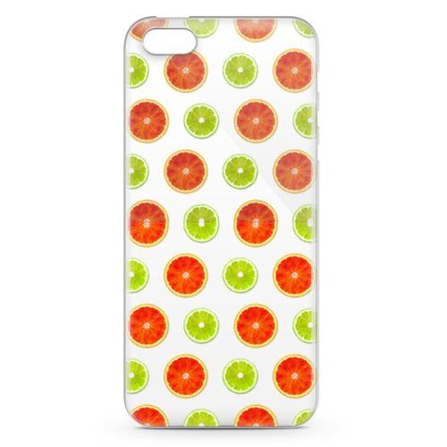 Apple iPhone 5 Kılıf Lime Portakal Arka Kapak Koruma Desenli Full Koruyucu