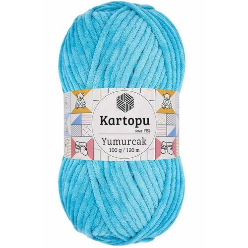 1 Adet Yumurcak Kadife El Örgü İpi Turkuaz K515