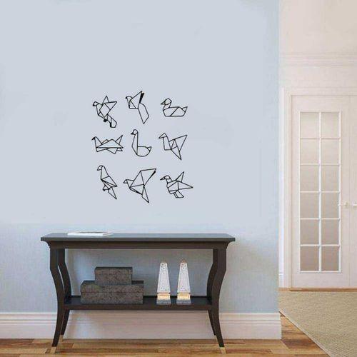 Origami Kuş Uçuşları Dekoratif Duvar Sticker, Çıkartma, Etiket Yeşil