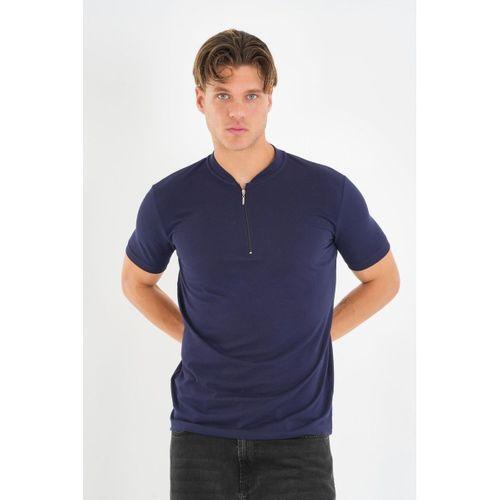 ALEXANDERGARDI Fermuarlı Yaka Detaylı Erkek T-shirt