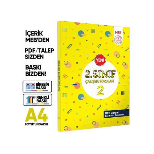 MEB İlkokul 2 Sınıf Çalışma Soruları 1 Tüm Dersler Kazanım Pekiştirme Kitabı BASKI ÜCRETİ