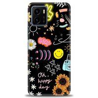 Vivo Y33S Kılıf HD Baskılı Kılıf - Happy Day + Tam Ekran Koruyucu