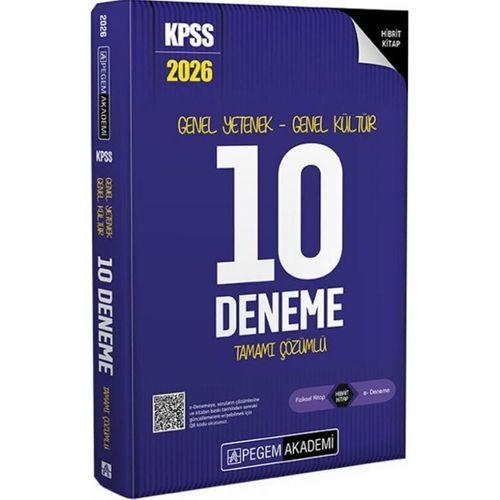 2026 KPSS Genel Yetenek Genel Kültür Tamamı Çözümlü 10 Deneme Pegem Yayınları