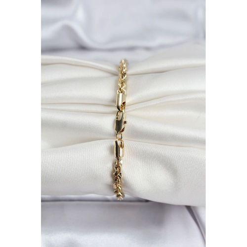 14K Gold Renk Kaplama Burgu Zincir Model CM Kadın Bileklik