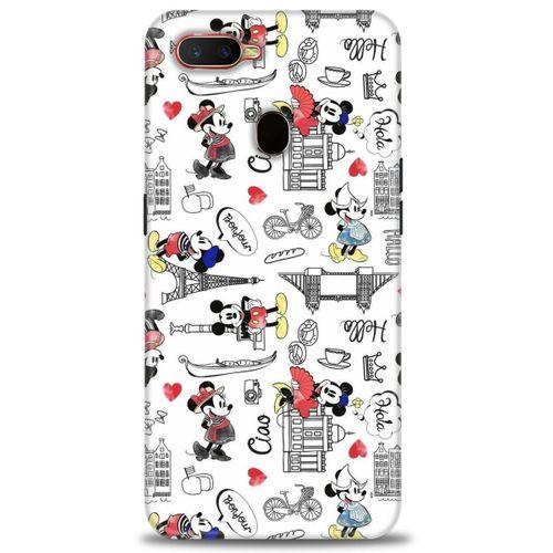 Oppo A12 Kılıf HD Baskılı Kılıf - Mickey Şehirde + Tam Ekran Koruyucu