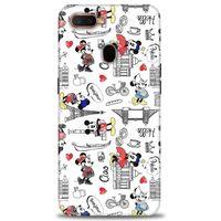 Oppo A12 Kılıf HD Baskılı Kılıf - Mickey Şehirde + Tam Ekran Koruyucu