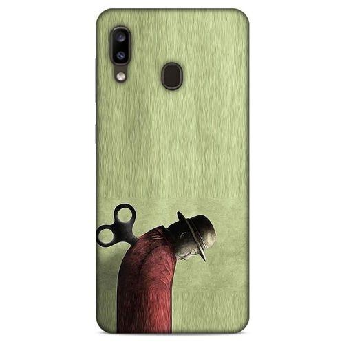 Samsung Galaxy A20 Kılıf Depresyon (48) Bumper Kılıf Kahve Yeşil