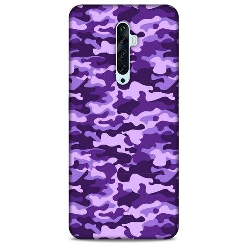 Oppo Reno 2z Uyumlu Kılıf Mor Delisi (13) Silikon Kap Kamuflaj