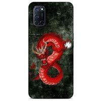 Oppo A72 Kılıf Dragons (23) Ultra Koruma Kılıfı Tatoo Kırmızı Ejderha