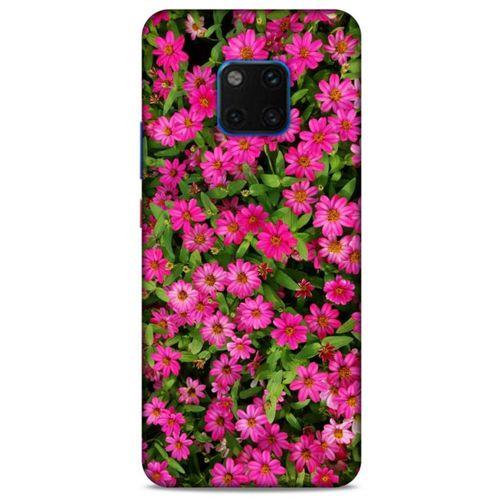 Lopard Huawei Mate 20 Pro Uyumlu Kılıf Bahar (40) Fit Silikon Kılıf Koyu Pembe