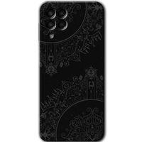 Galaxy M33 Kılıf HD Desen Baskılı Arka Kapak - Siyah Mandala