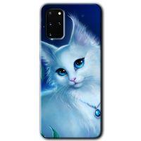 Galaxy S20 Plus Kılıf HD Desen Baskılı Arka Kapak - Cat Glance + Kırılmaz Cam