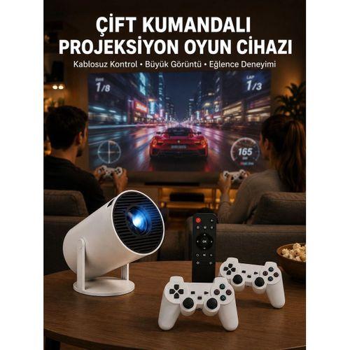 Kablosuz Mini Projeksiyon Cihazı Oyun Ve Film İçin Taşınabilir Ev Sineması Yeni Nesil