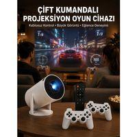 Kablosuz Mini Projeksiyon Cihazı Oyun Ve Film İçin Taşınabilir Ev Sineması Yeni Nesil