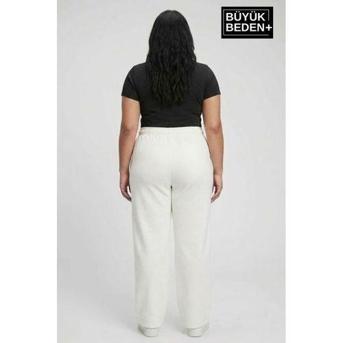 Kadın Büyük Beden Bol Paça  Yüksek Bel Lastikli Salaş Eşofman Altı SPR26BEA988