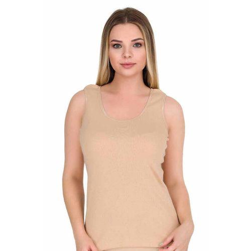 Geniş Askılı Elestan Likralı Kadın Atlet Ten 2127b