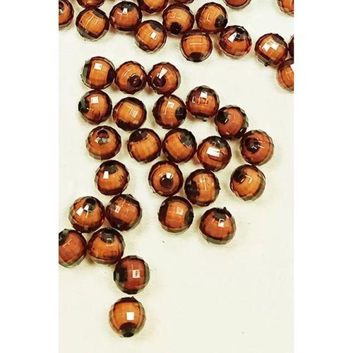 Dünya Boncuk İçten Boncuklu Bileklik Çanta Boncuğu 10 mm 50 gr Kahverengi - BNC462