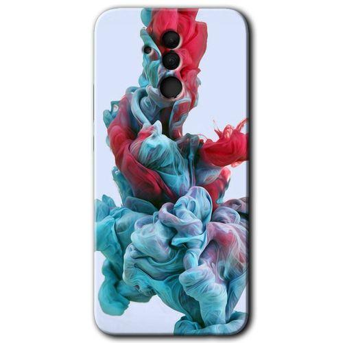 Huawei Mate 20 Lite Kılıf Kapak - Renkli Karışım +Hayalet Ekran Yandan Gözükmez