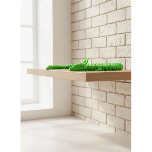 Yeşil Hareketli Ejderha Figürü Esnek Gövdeli Fantastik Dekor 60 Cm