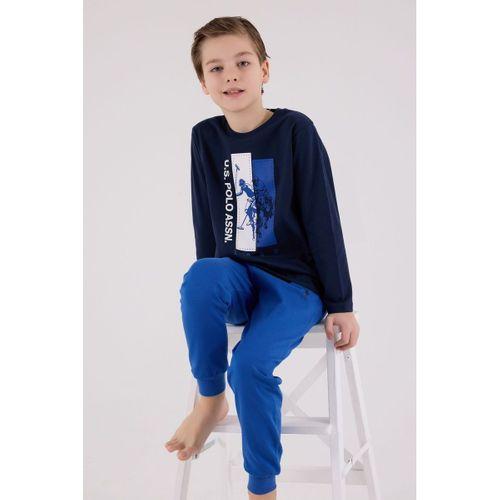 U.S.Polo U.S. Polo Assn  Uzun Kol Pijama Takım US2206-4 Lacivert
