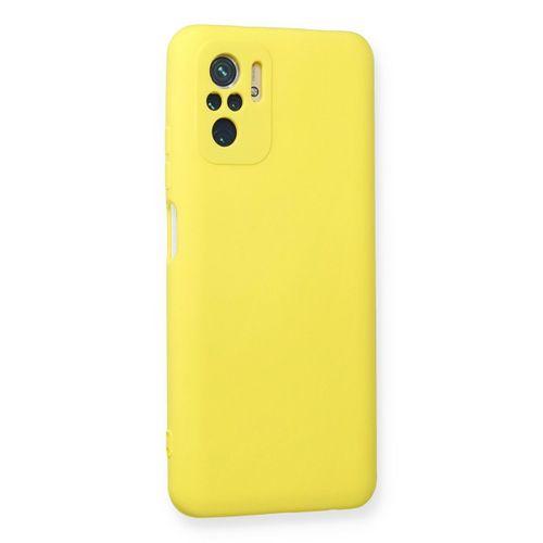 Newface Xiaomi Redmi Note 10 Kılıf Nano içi Kadife  Silikon - Sarı