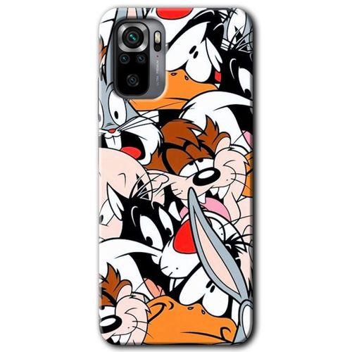 MRCİLETİSİM Xiaomi Redmi Note 10 Kılıf Kapak - Karakterler +Hayalet Ekran Yandan Gözükmez