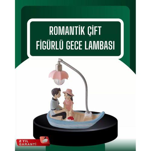 El Ele Tutuşan Çift Figürlü Dekoratif Gece Lambası Romantik Tasarım