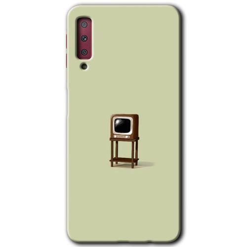 Potkal Hediye Fabrikası Samsung Galaxy A7 2018 Kılıf HD Desen Baskılı Arka Kapak - Retro-TV