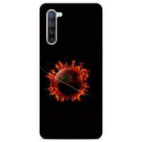 Lopard Oppo Reno 3 Pro 5g Uyumlu Kılıf FireX (47) Crystal Flex Kılıf Satürn Ateşi
