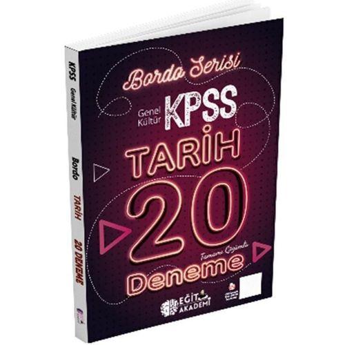 KPSS Tarih Tamamı Çözümlü 20 Bordo Deneme Sınavı Mehmet Eğit