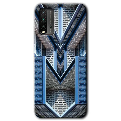 MRCİLETİSİM Xiaomi Redmi 9T Kılıf Baskılı Kapak - Retro Building + 5D Tam Kaplayan Cam