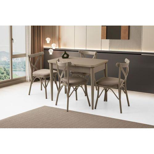 Tekno Bahar MDF Açılır Mutfak Masa Sandalye Takımı 60x100