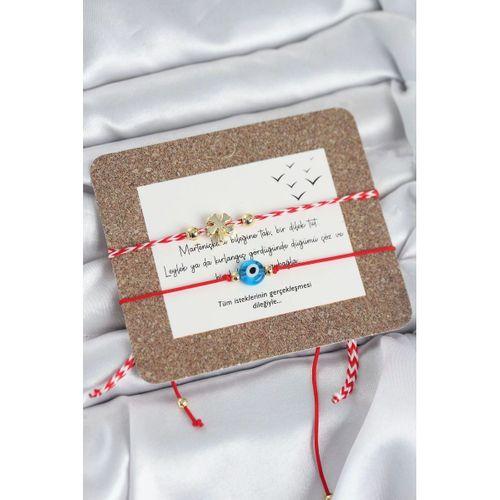 Marteniçka Bileklik 2'li Yonca ve Nazarlı Model