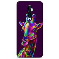 Oppo Reno 2z Uyumlu Kılıf Mor Delisi (30) Silicone Case Zürafa