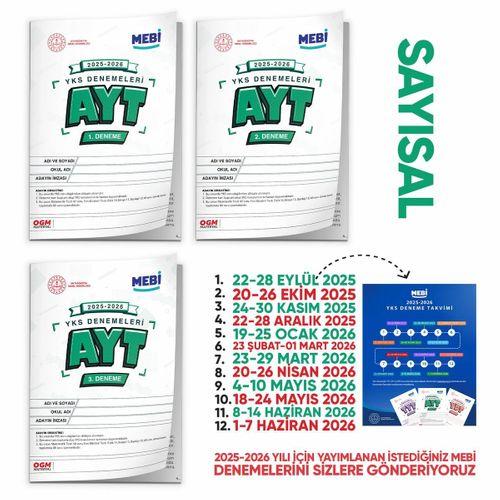 2026 ÖSYM YKS-AYT MEBİ OGM SAYISAL 1 -2 -3  Deneme Paketi Güncel 3lü SET (Seri Deneme) BASKI ÜCRETİ