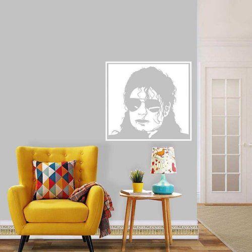 Michael Jackson Silüeti Dekoratif Duvar Sticker, Çıkartma, Etiket Beyaz