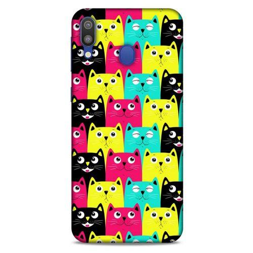 Lopard Samsung Galaxy M20 Uyumlu Kılıf Kediler (40) Fit Silikon Kılıf Minnak